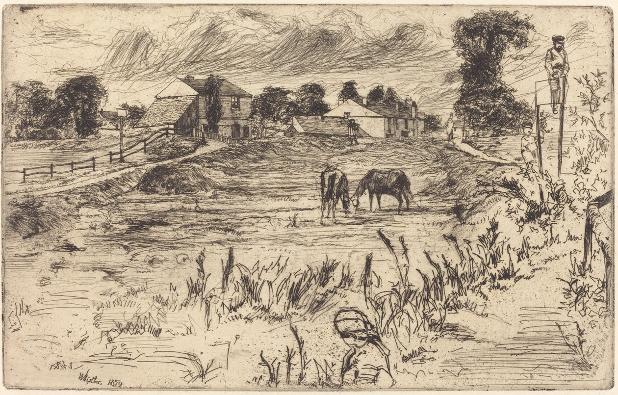 Landskap med hästen av James Abbott McNeill Whistler