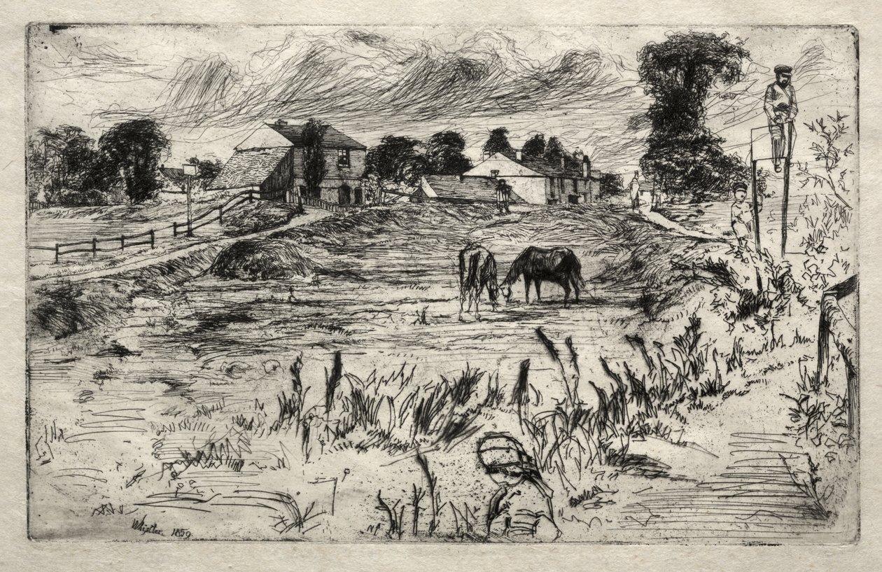 Landskap med häst av James McNeill Whistler