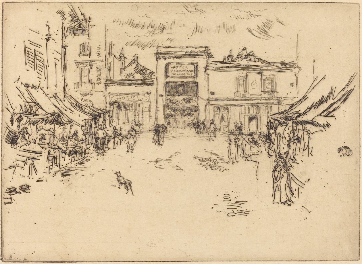 Lilla marknadsplatsen, Tours av James McNeill Whistler