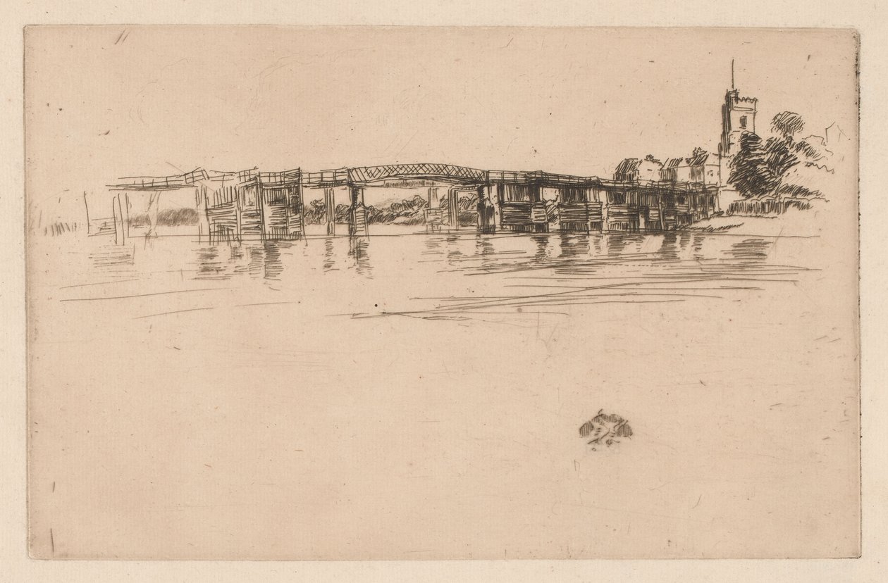 Lilla Putney Bridge av James Abbott McNeill Whistler