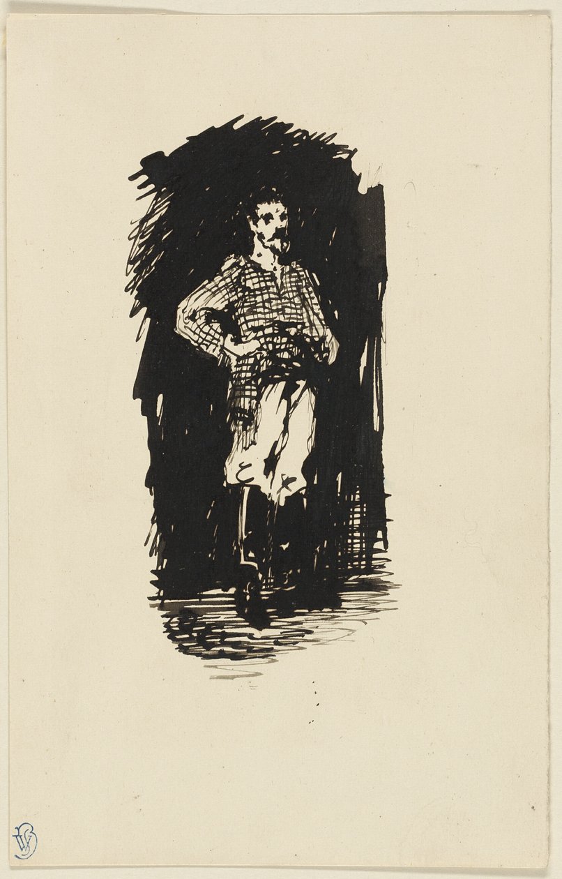 Man i rutig skjorta av James McNeill Whistler