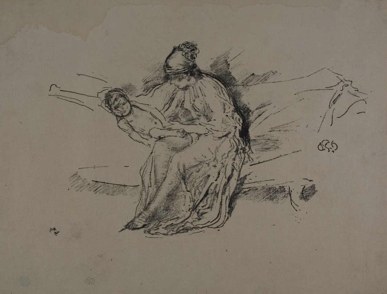 Mor och barn, nr 4 av James Abbott McNeill Whistler