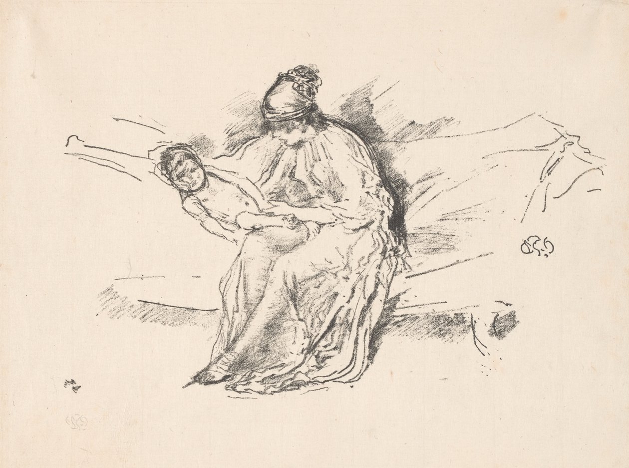 Mor och barn, nr 4 av James Abbott McNeill Whistler