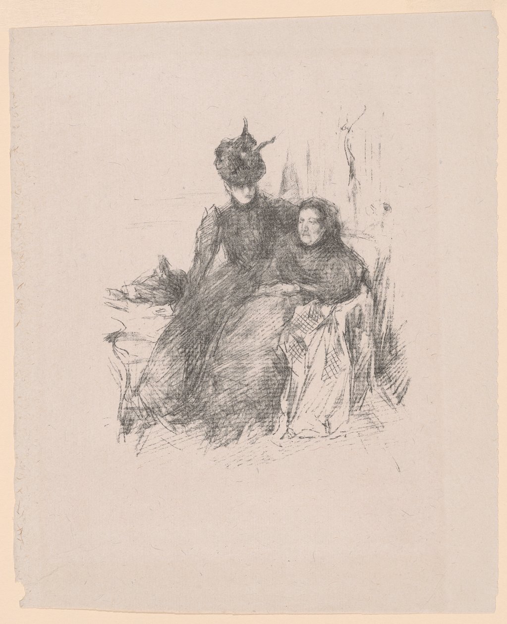 Mor och dotter [La Mère Malade] av James McNeill Whistler