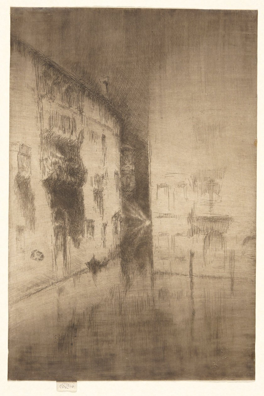 Nocturne: Palaces, from the Second Venice Set (En uppsättning av tjugosex etsningar) av James Abbott McNeill Whistler