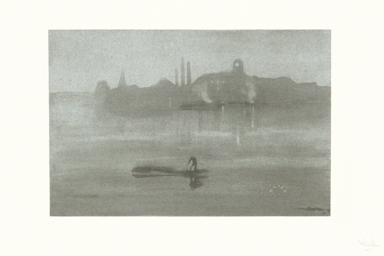 Nocturne: Floden vid Battersea av James Abbott McNeill Whistler