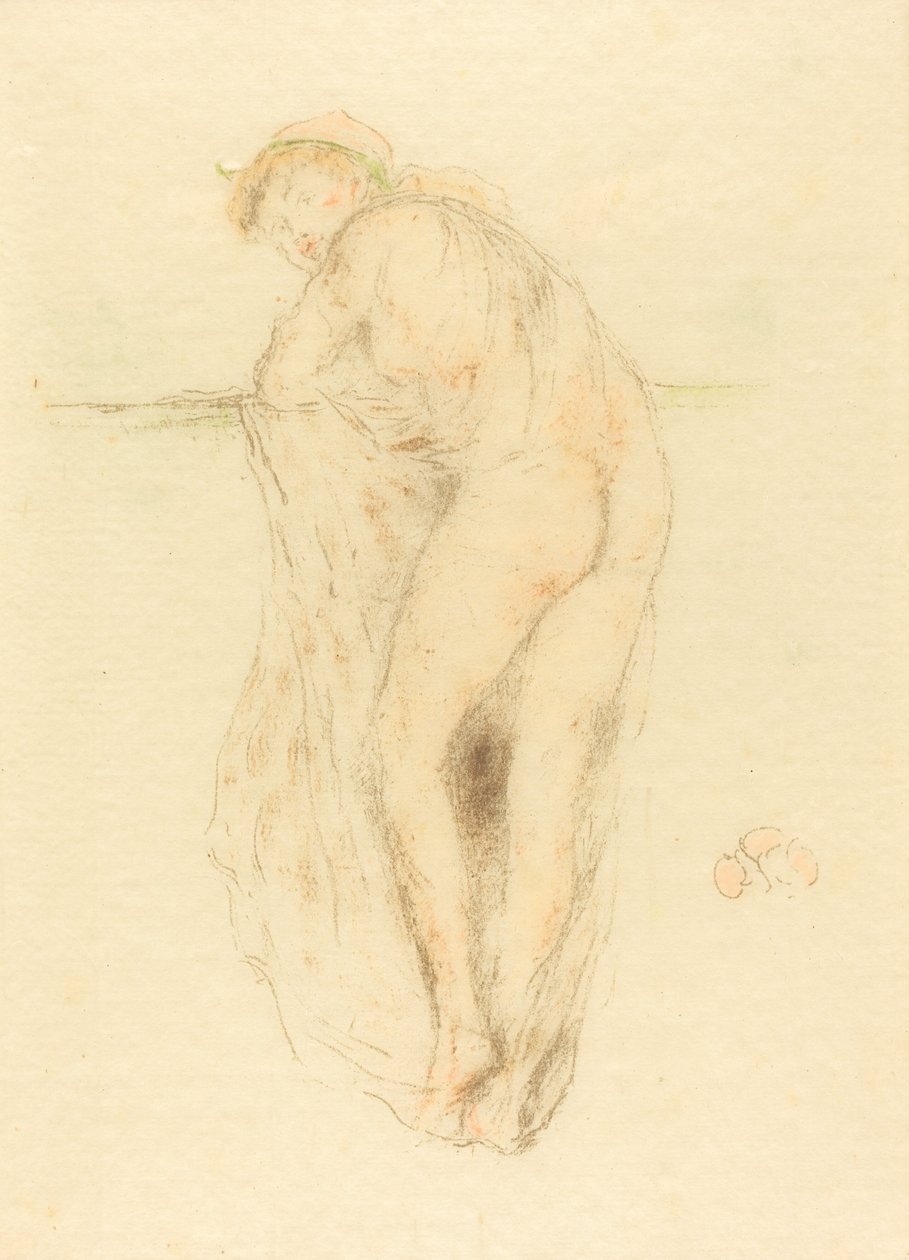 Nakenmodell, bakifrån av James Abbott McNeill Whistler