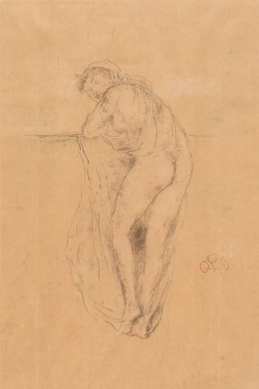Nakenmodell, bakifrån av James Abbott McNeill Whistler