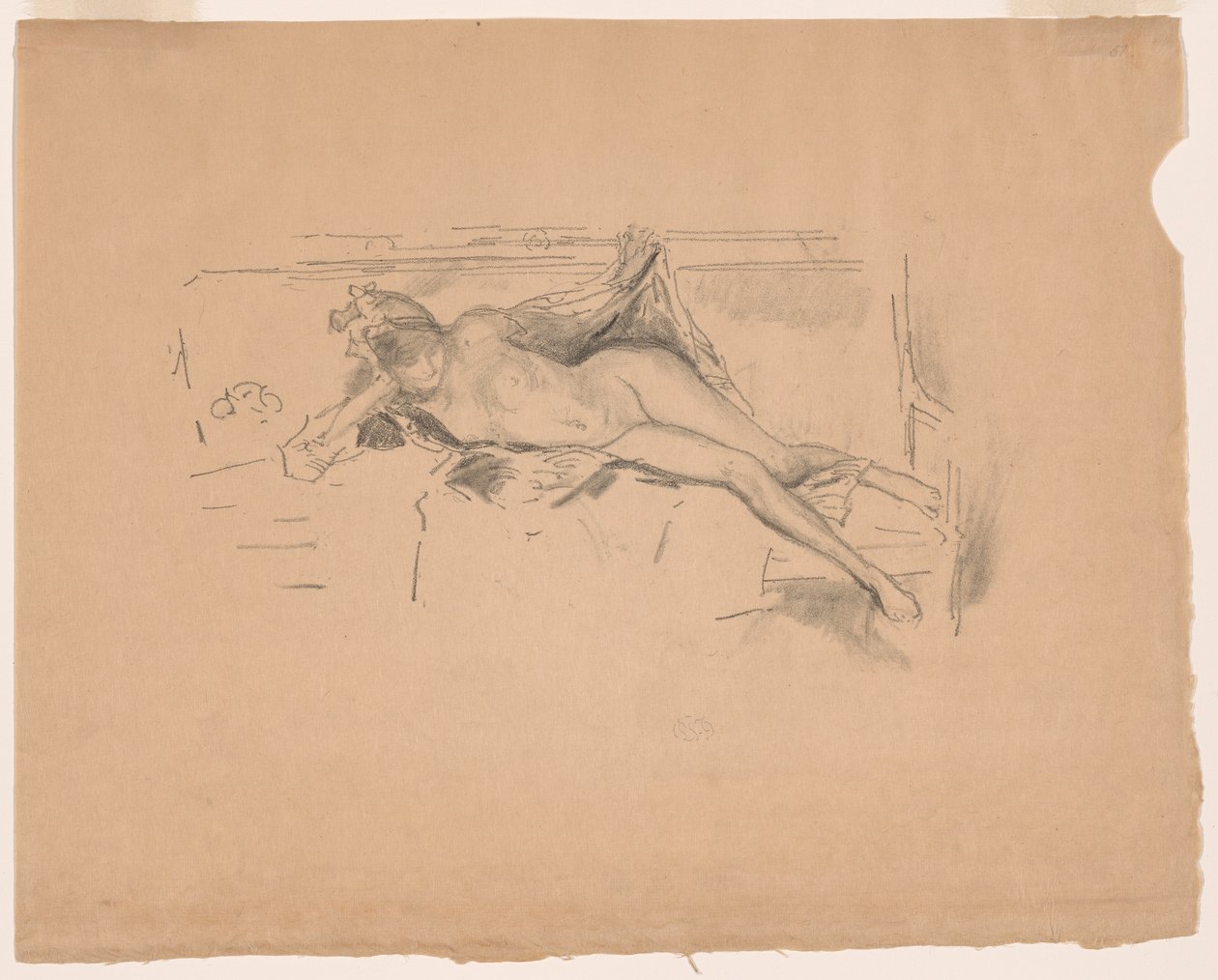 Nakenmodell, liggande av James Abbott McNeill Whistler