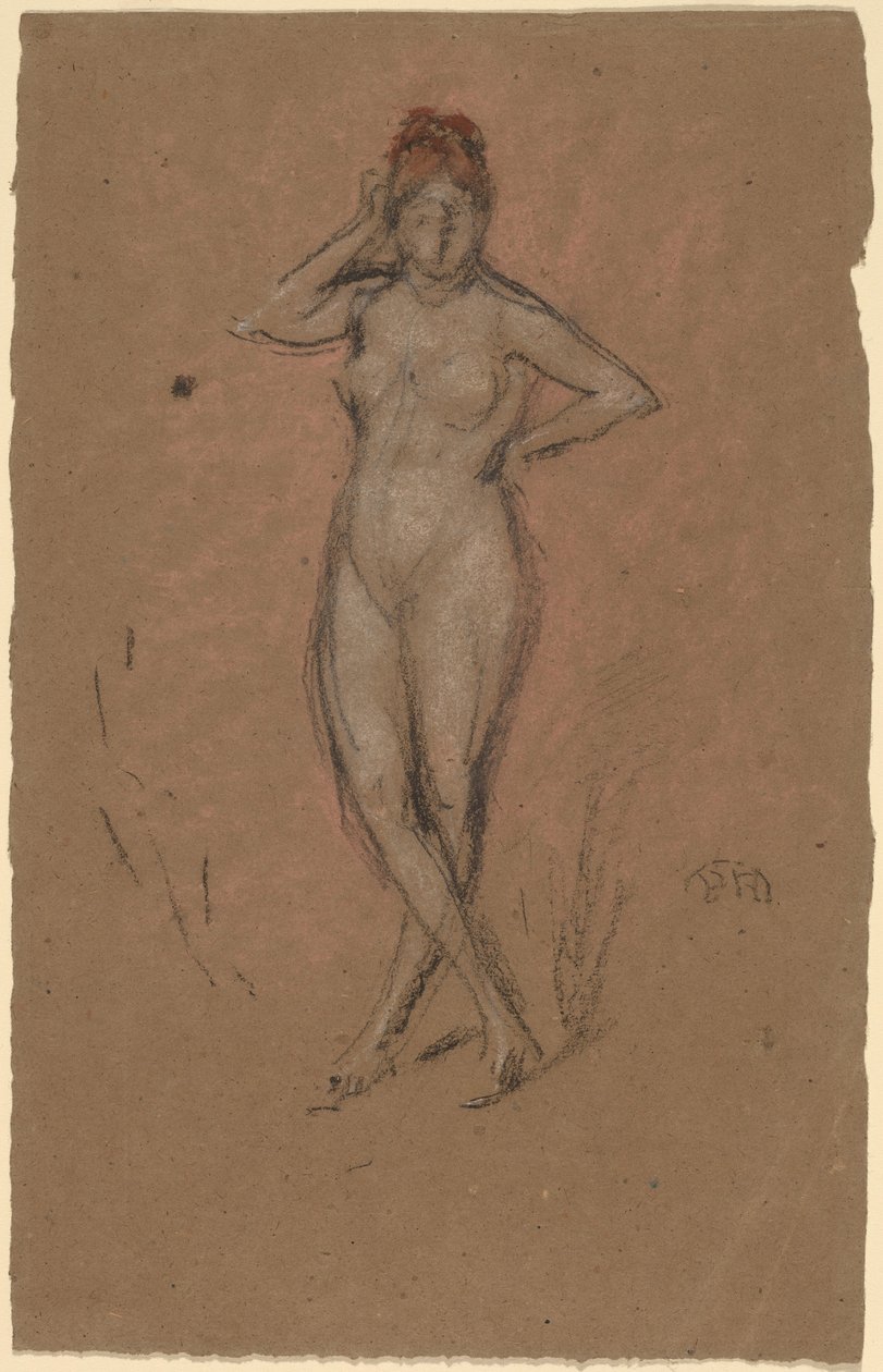 Naken stående med benen i kors av James Abbott McNeill Whistler
