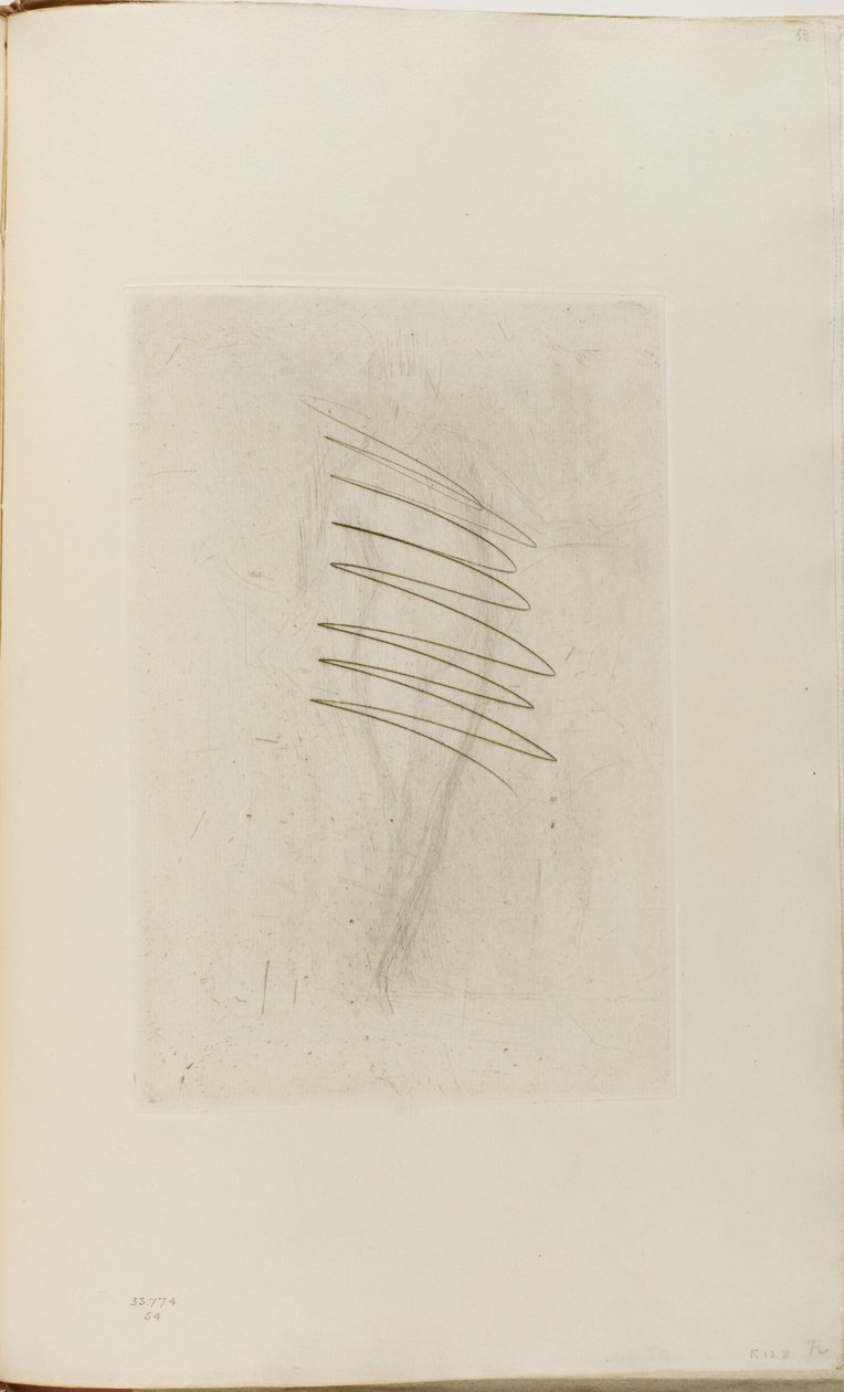 Naken kvinna stående, hand på höften av James Abbott McNeill Whistler