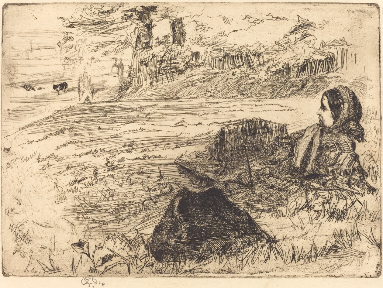 Sköterska och barn av James Abbott McNeill Whistler