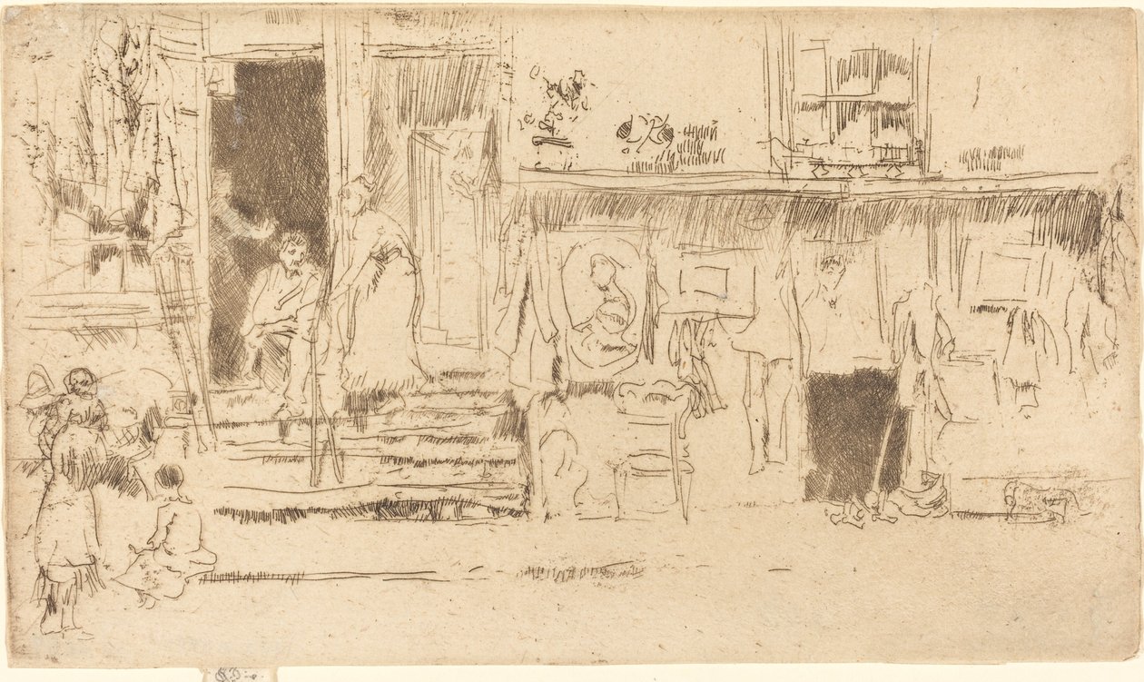 Gamla klädesaffär, No.II av James Abbott McNeill Whistler