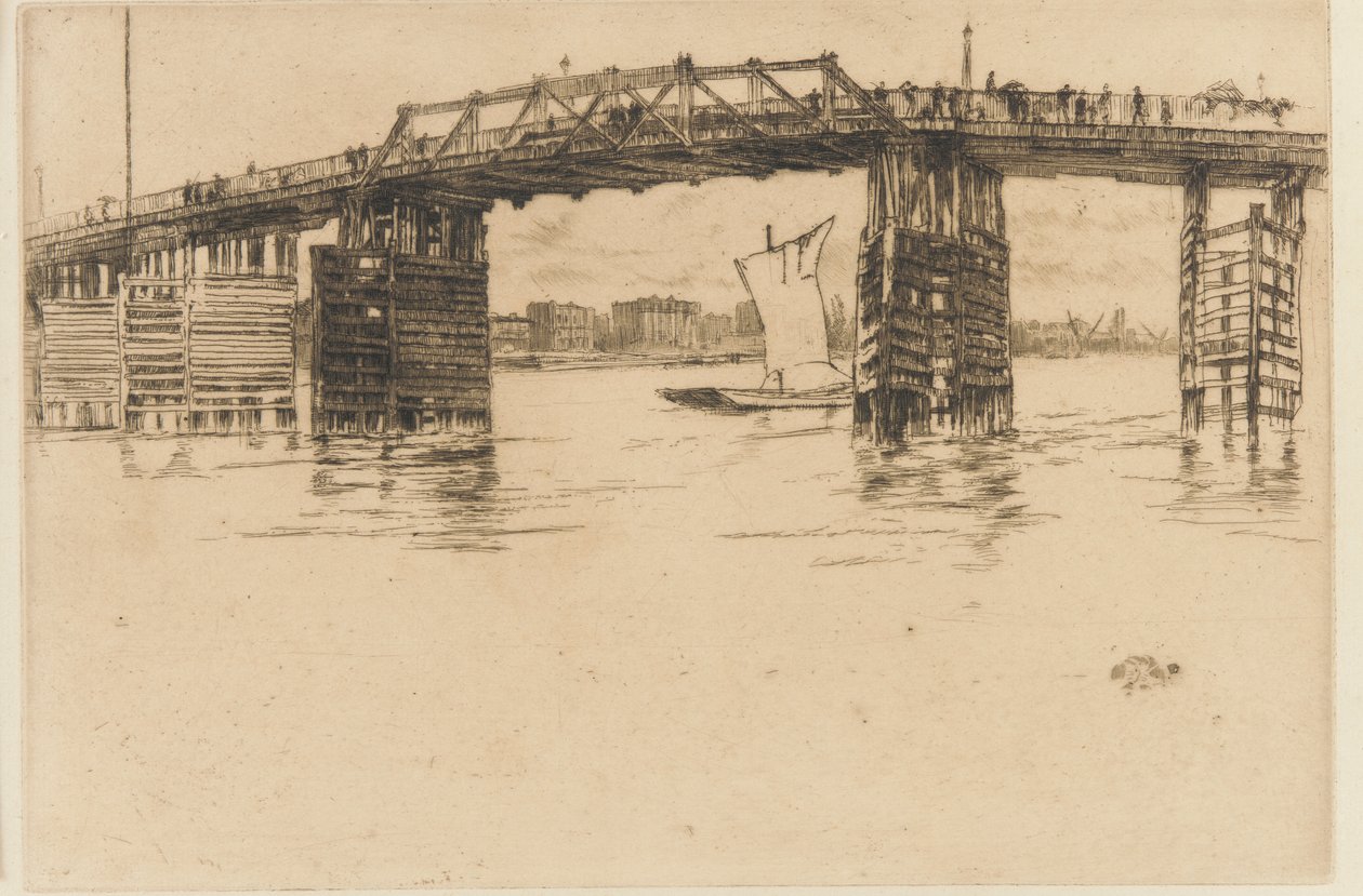Gamla Battersea Bridge av James Abbott McNeill Whistler