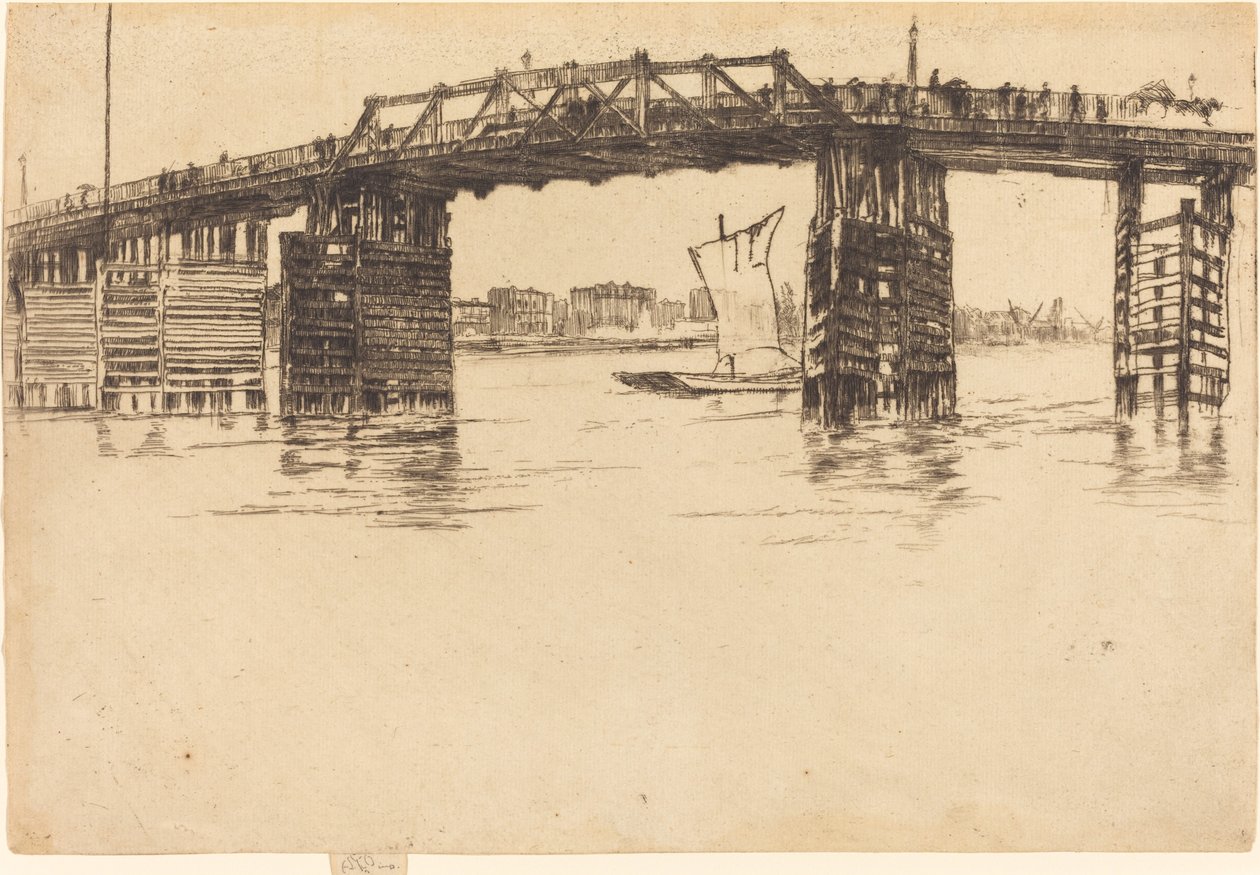 Gamla Battersea Bridge av James Abbott McNeill Whistler