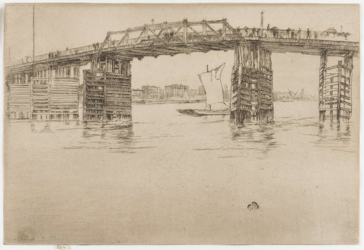 Gamla Battersea Bridge av James Abbott McNeill Whistler