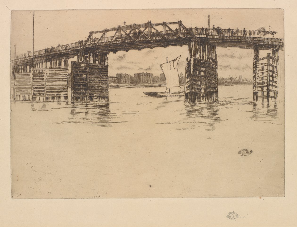 Gamla Battersea Bridge av James Abbott McNeill Whistler