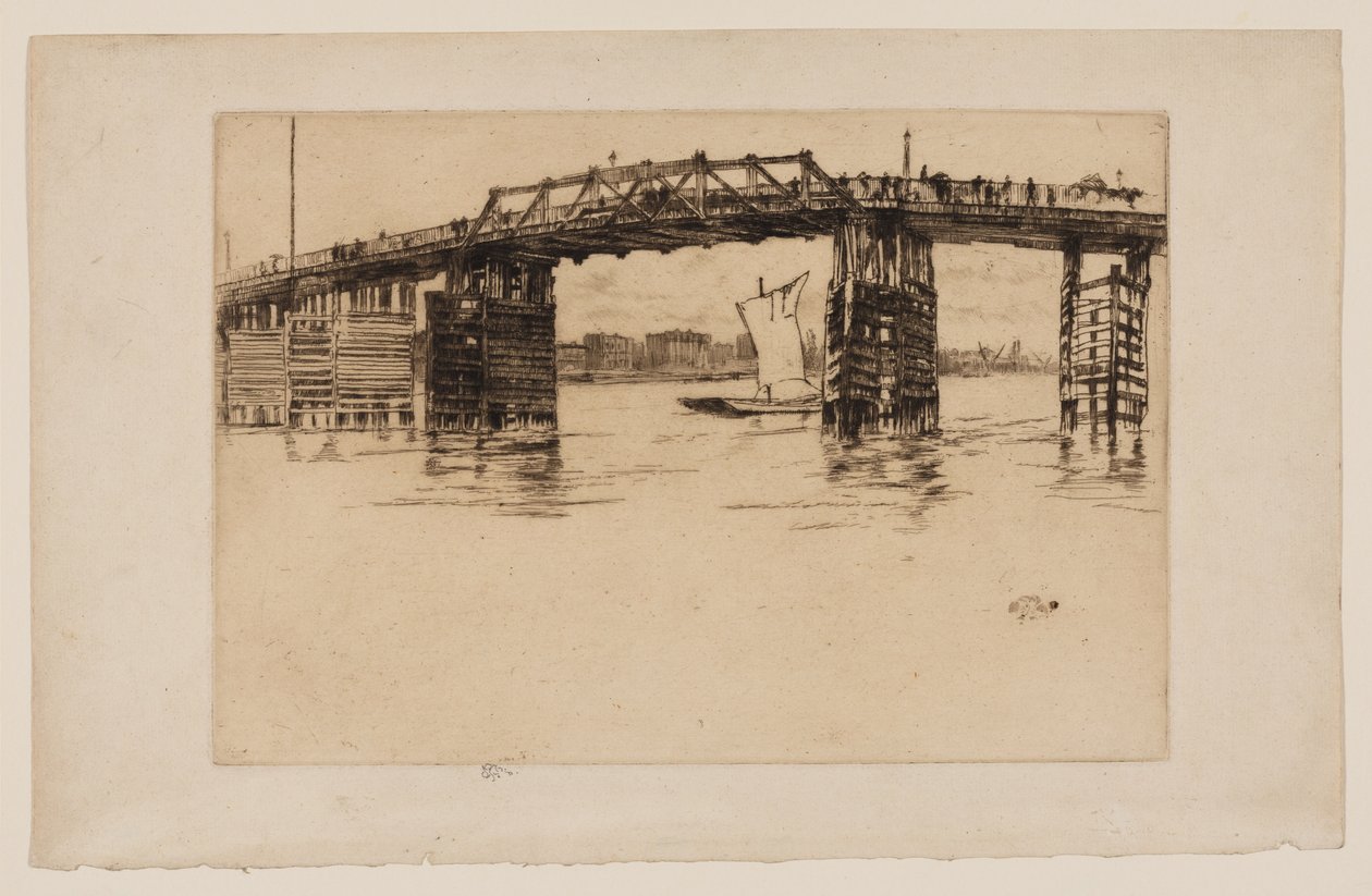 Gamla Battersea Bridge av James Abbott McNeill Whistler