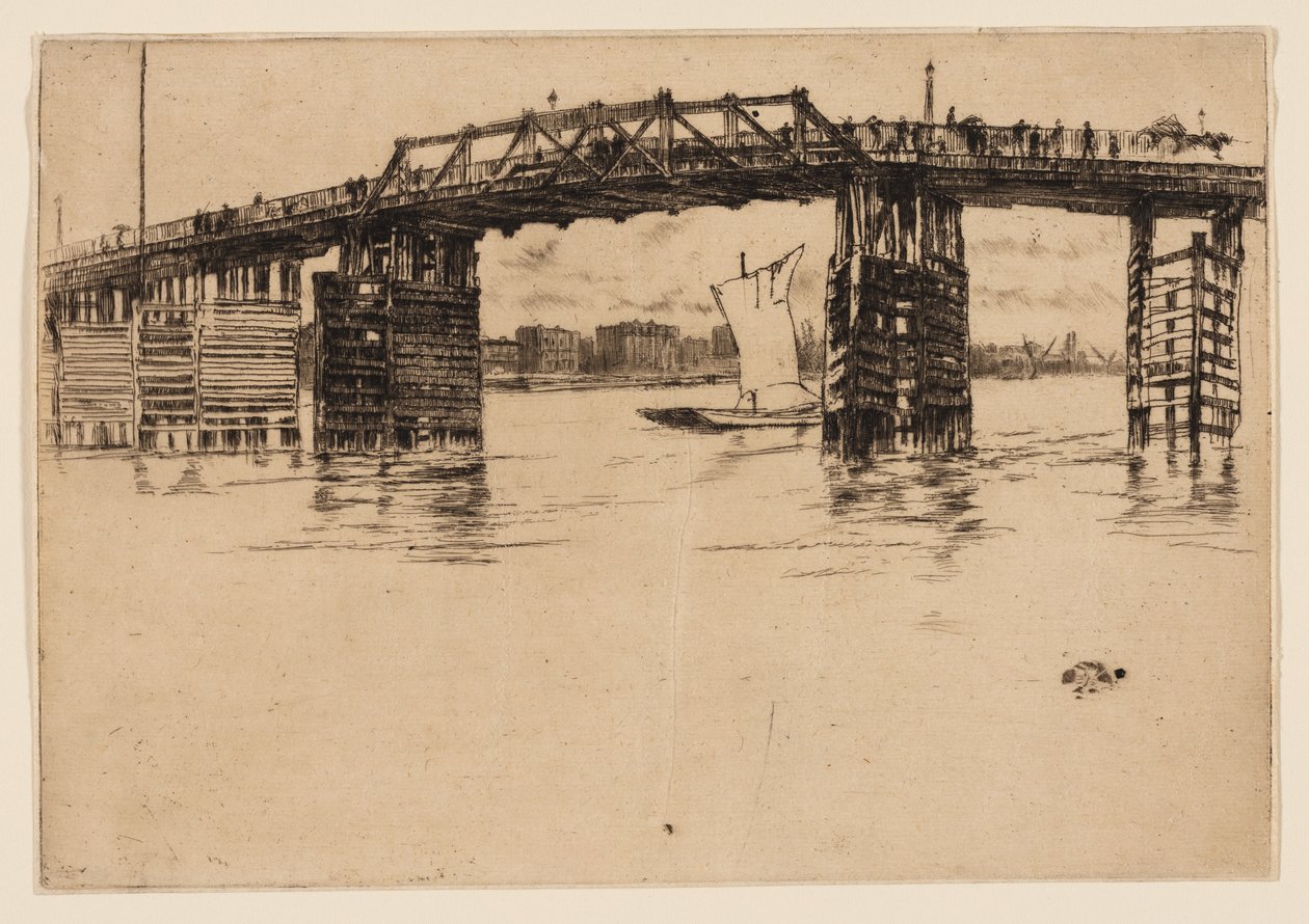 Gamla Battersea Bridge av James Abbott McNeill Whistler