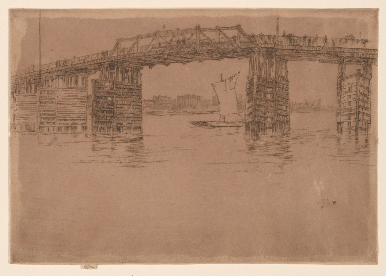 Gamla Battersea Bridge av James Abbott McNeill Whistler