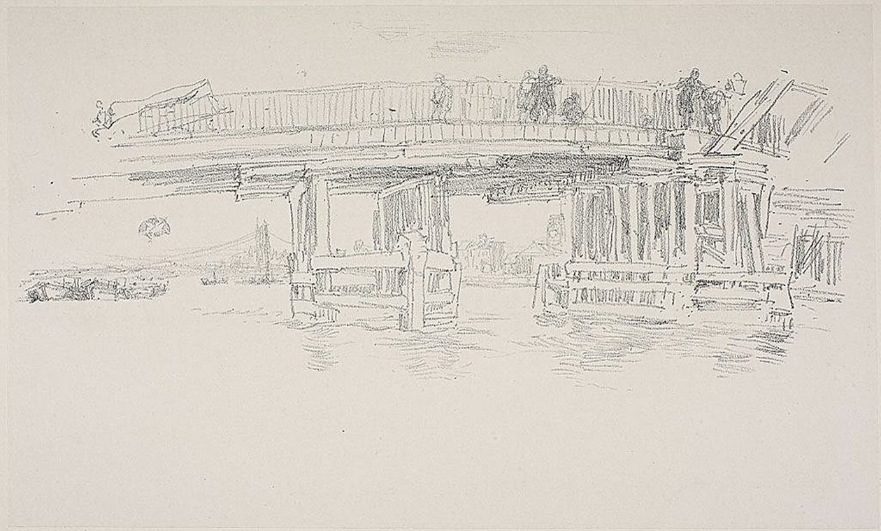 Gamla Battersea Bridge av James Abbott McNeill Whistler