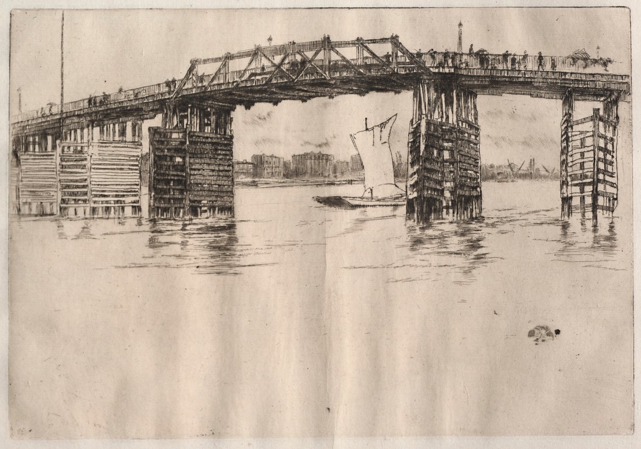 Gamla Battersea Bridge av James McNeill Whistler
