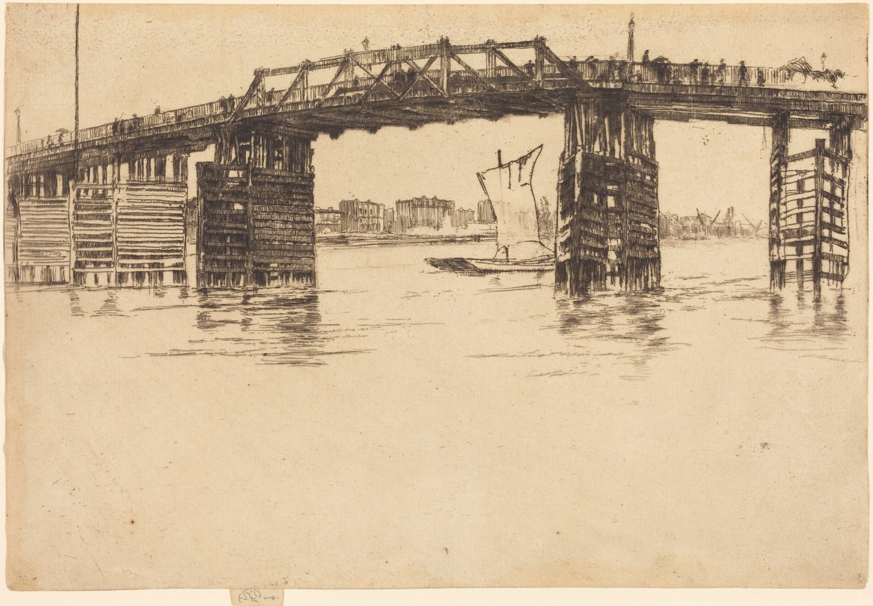 Gamla Battersea Bridge av James McNeill Whistler