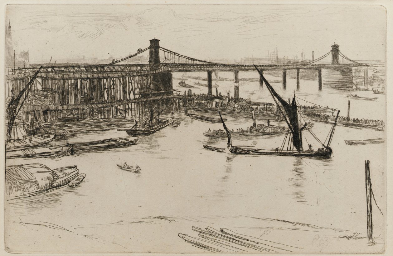 Gamla Hungerford Bridge av James Abbott McNeill Whistler