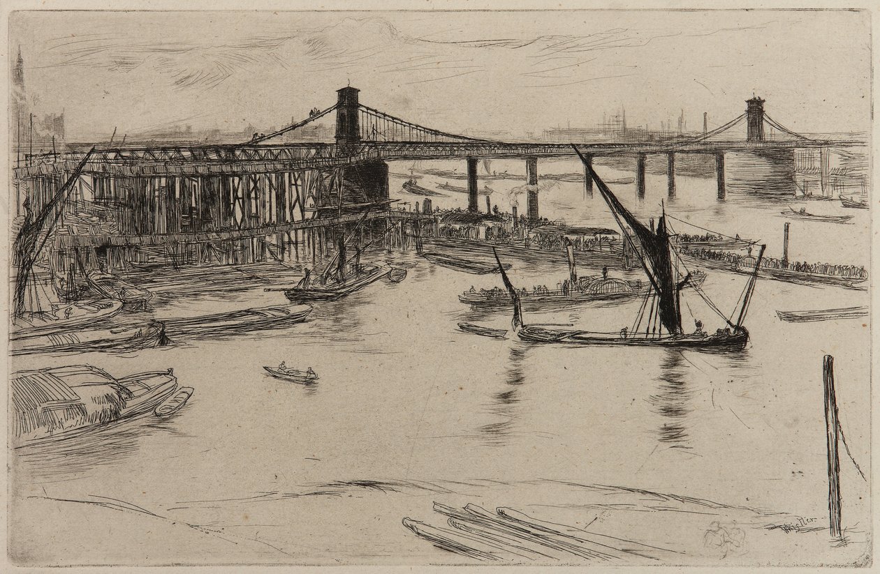 Gamla Hungerford Bridge av James Abbott McNeill Whistler