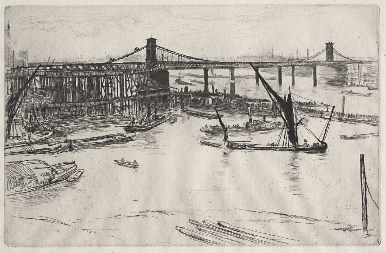 Den gamla Hungerford-bron av James McNeill Whistler
