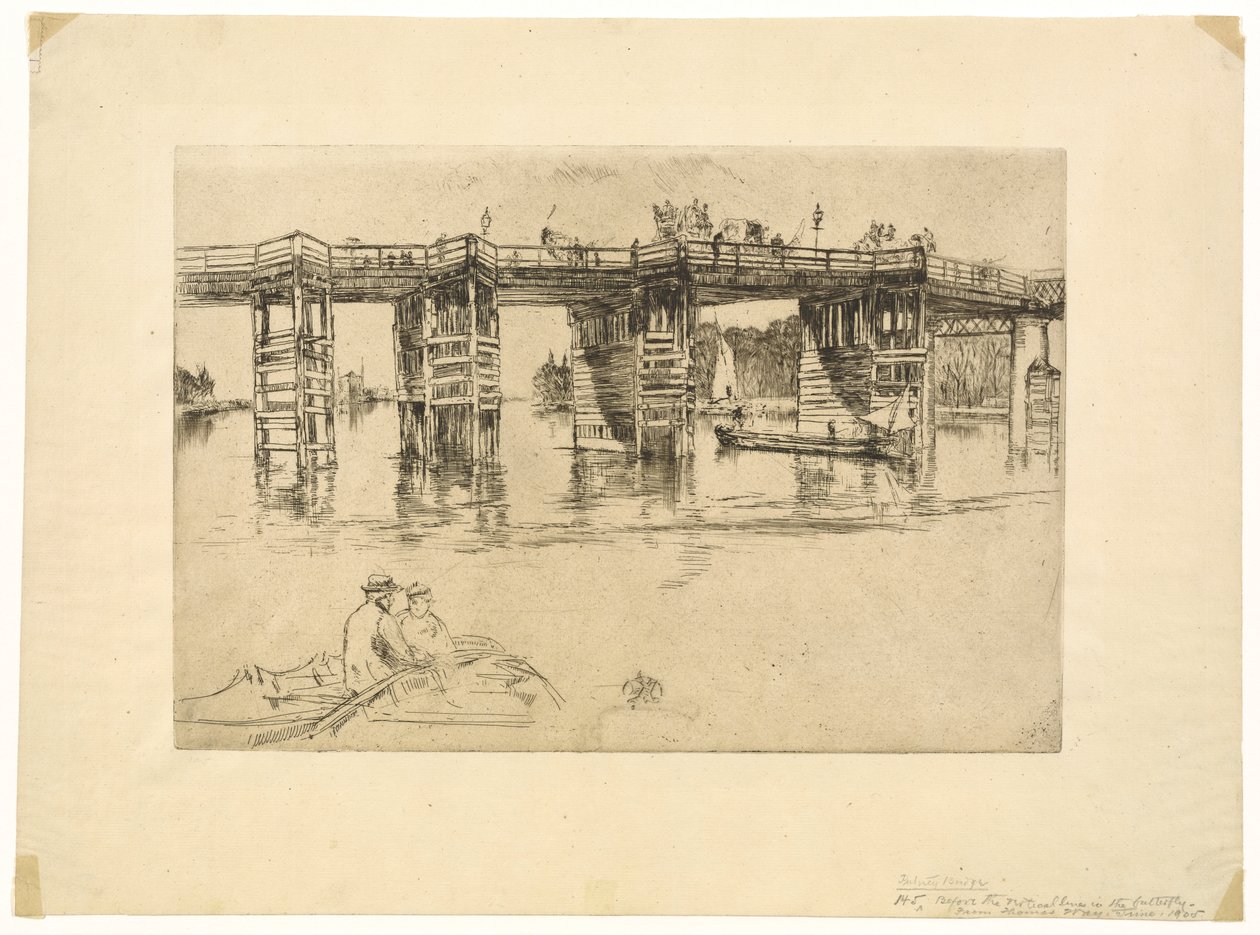 Gamla Putney Bridge av James Abbott McNeill Whistler