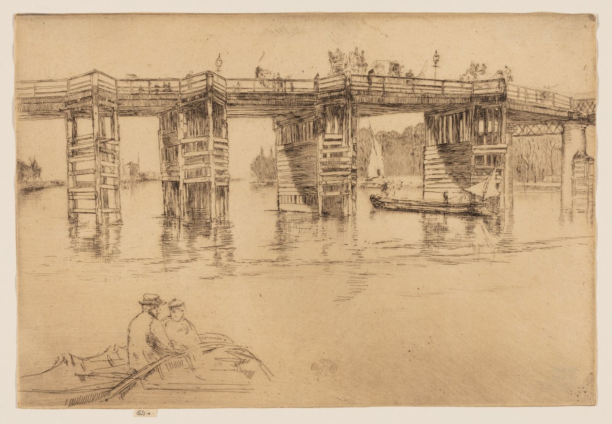 Gamla Putney Bridge av James Abbott McNeill Whistler
