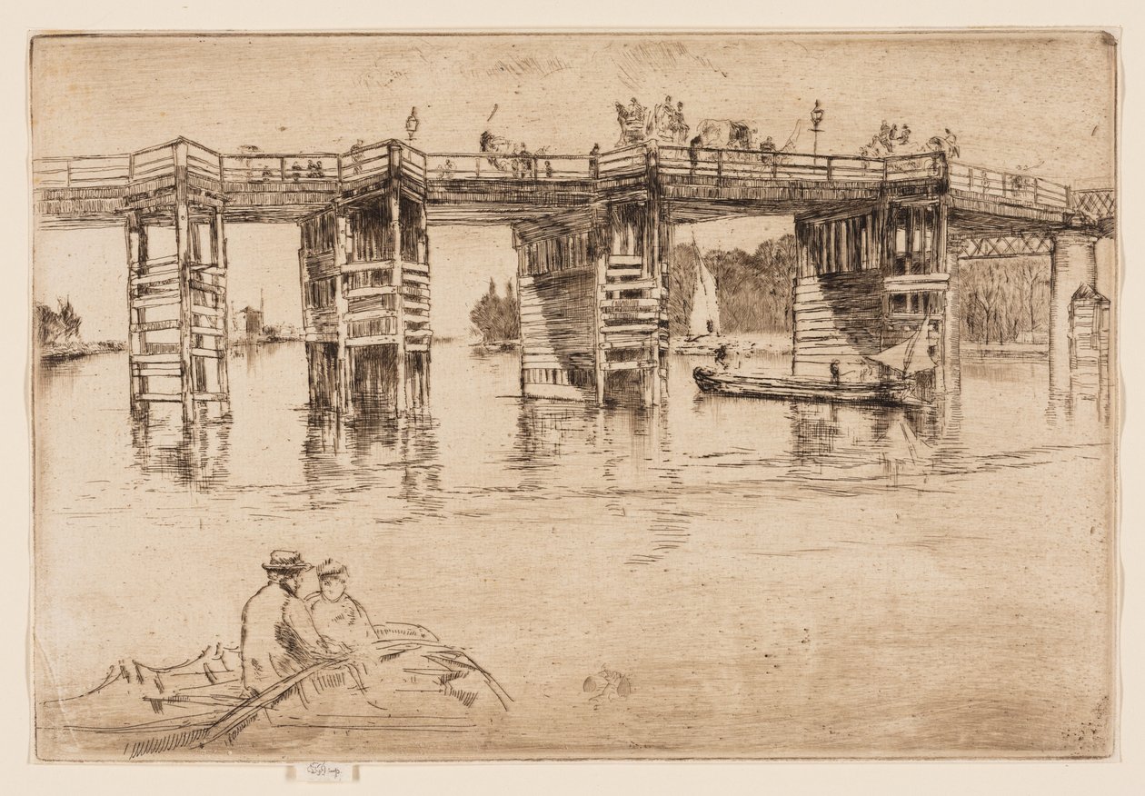 Gamla Putney Bridge av James Abbott McNeill Whistler
