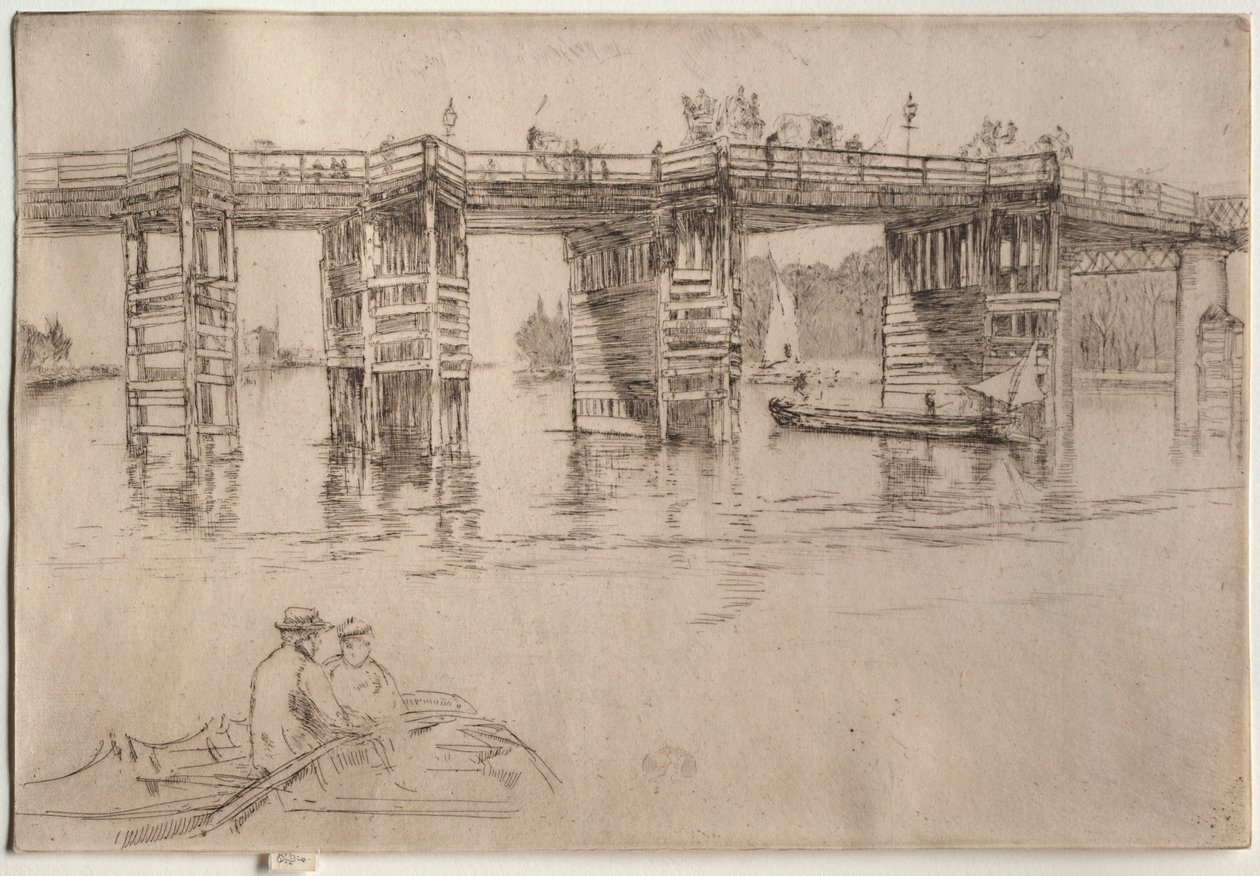 Gamla Putney Bridge av James McNeill Whistler