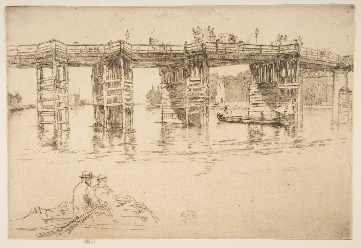 Gamla Putney Bridge av James McNeill Whistler