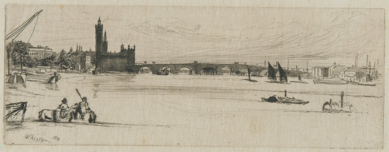 Gamla Westminster Bridge av James Abbott McNeill Whistler