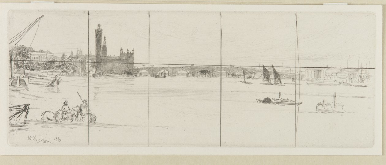 Gamla Westminster Bridge av James Abbott McNeill Whistler