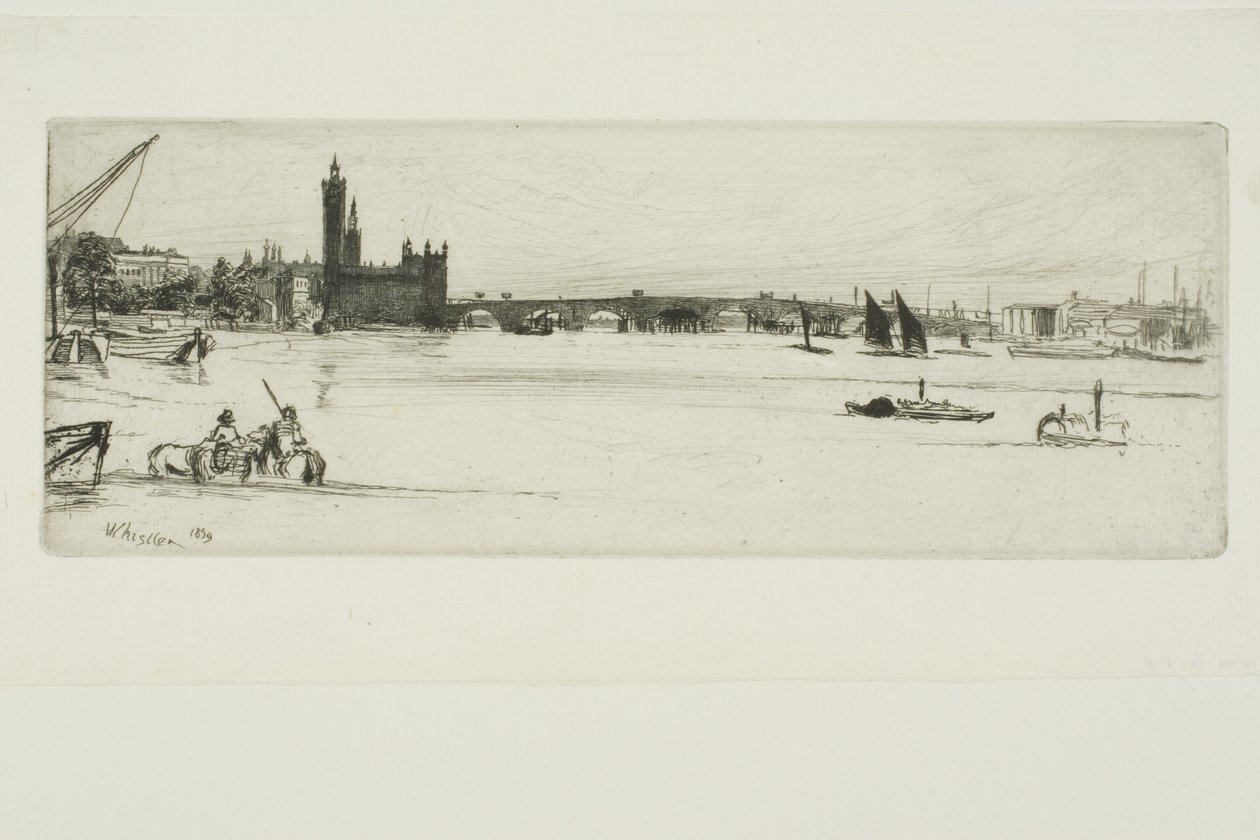 Gamla Westminster Bridge av James Abbott McNeill Whistler