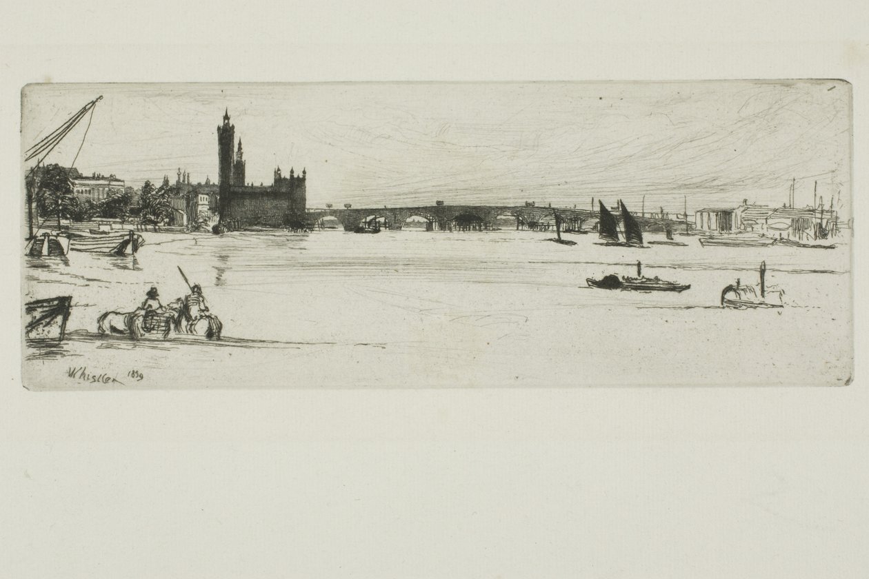Gamla Westminster Bridge av James Abbott McNeill Whistler