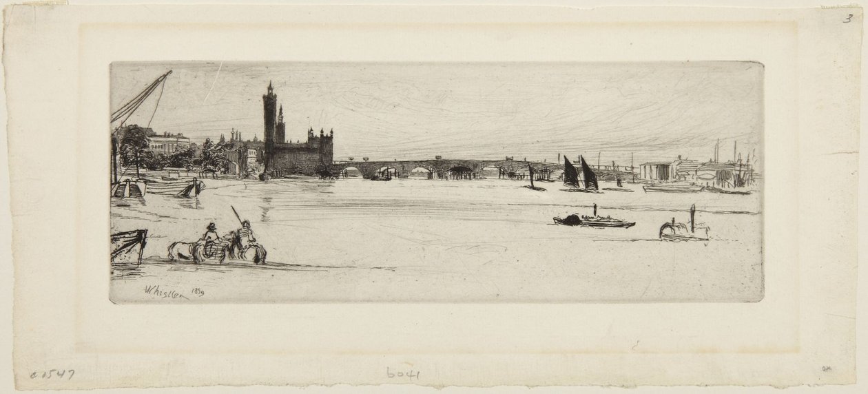 Gamla Westminster Bridge av James McNeill Whistler