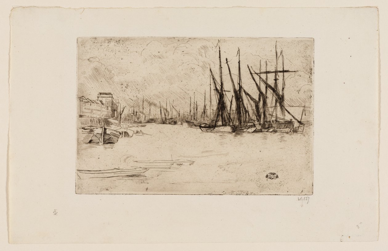 Pickle Herring Wharf av James Abbott McNeill Whistler