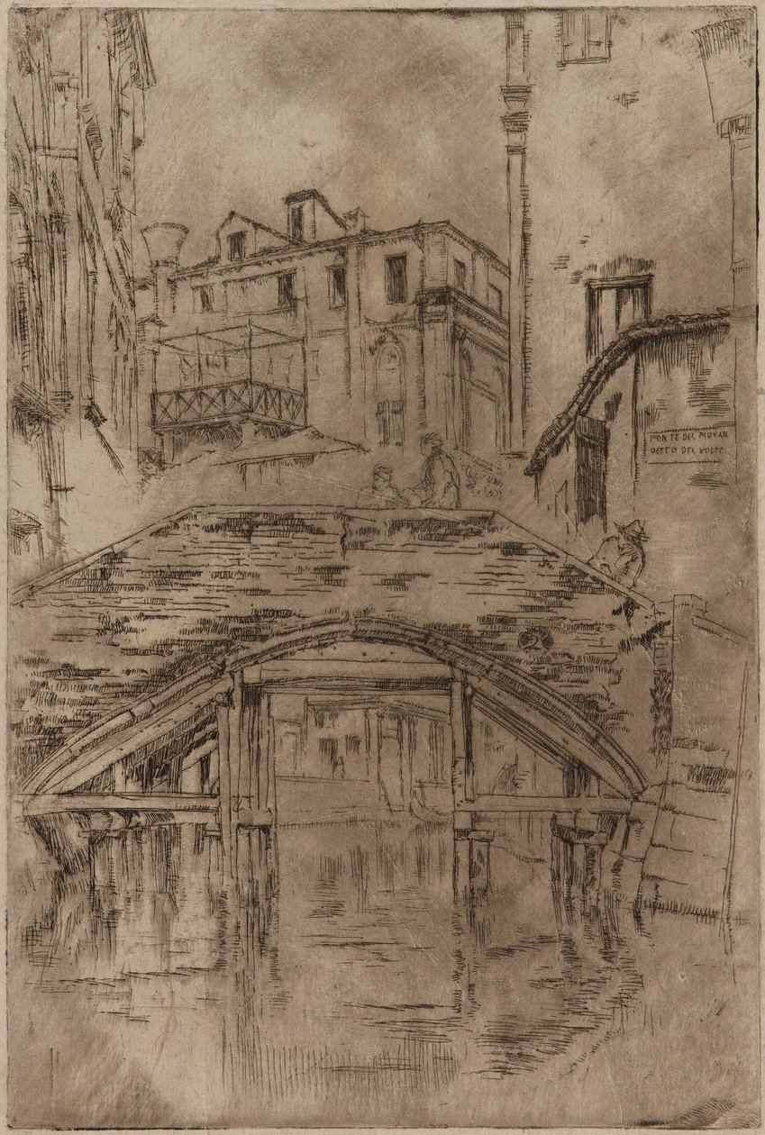 Piovan Bridge av James Abbott McNeill Whistler