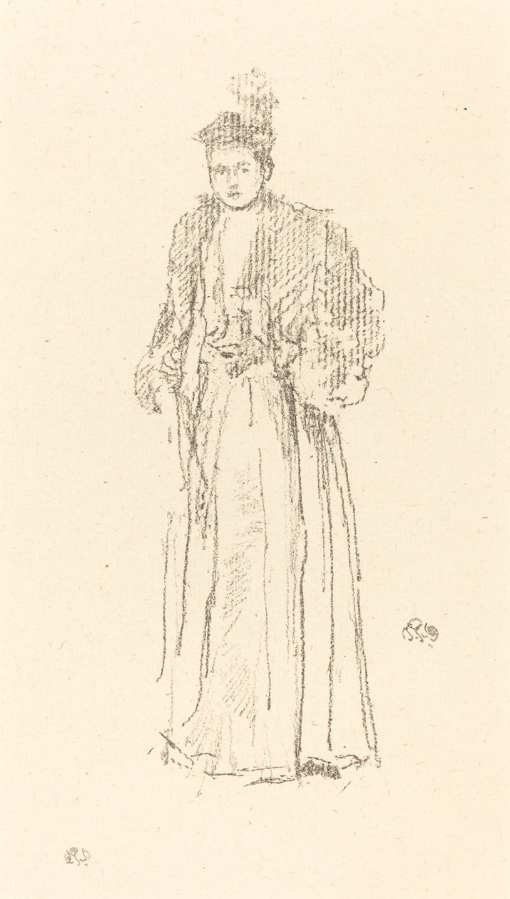 Porträttstudie: Miss Charlotte R. Williams av James Abbott McNeill Whistler