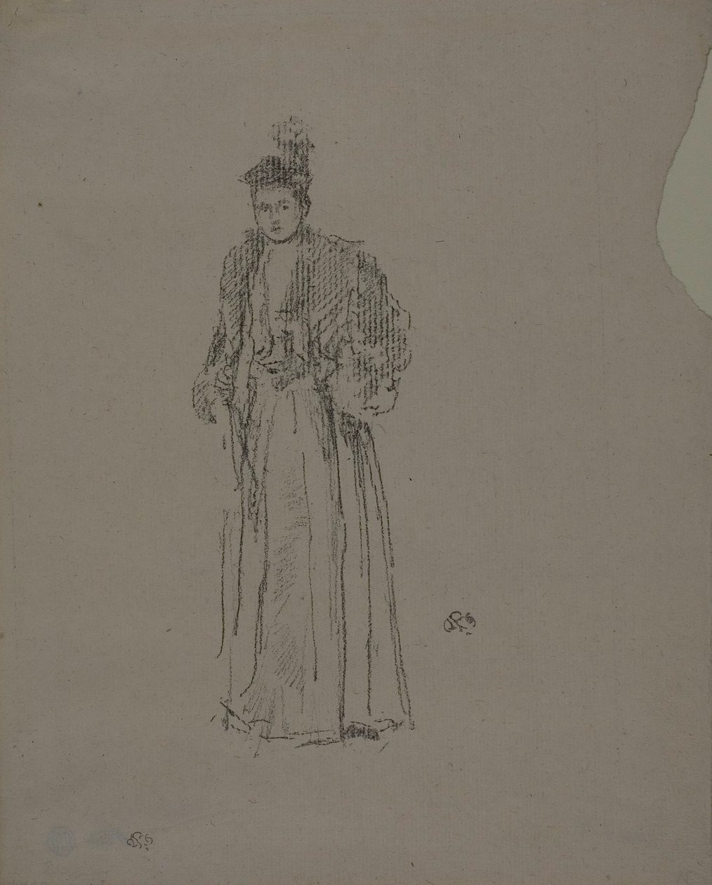 Porträttstudie: Miss Charlotte R. Williams av James Abbott McNeill Whistler