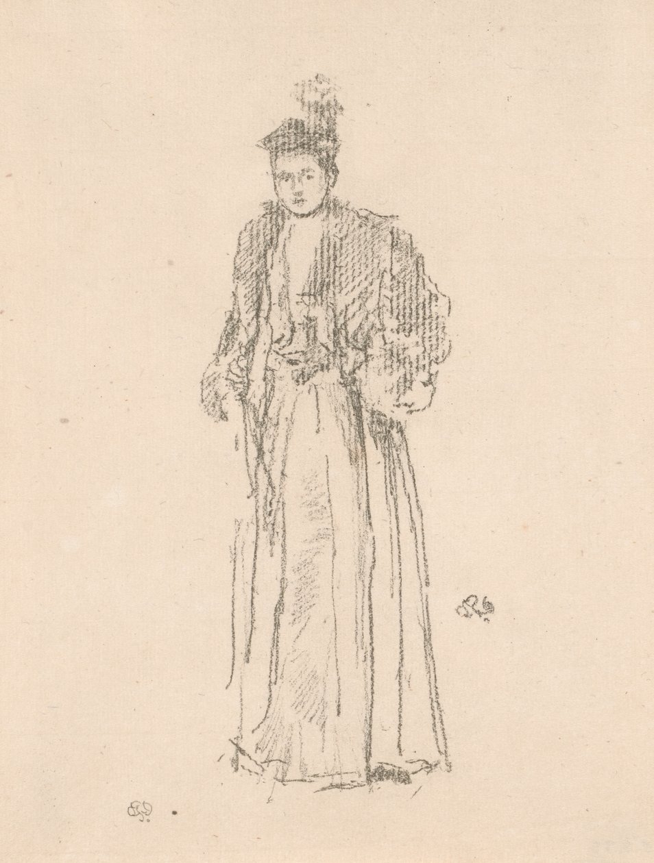 Porträttstudie: Miss Charlotte R. Williams av James Abbott McNeill Whistler