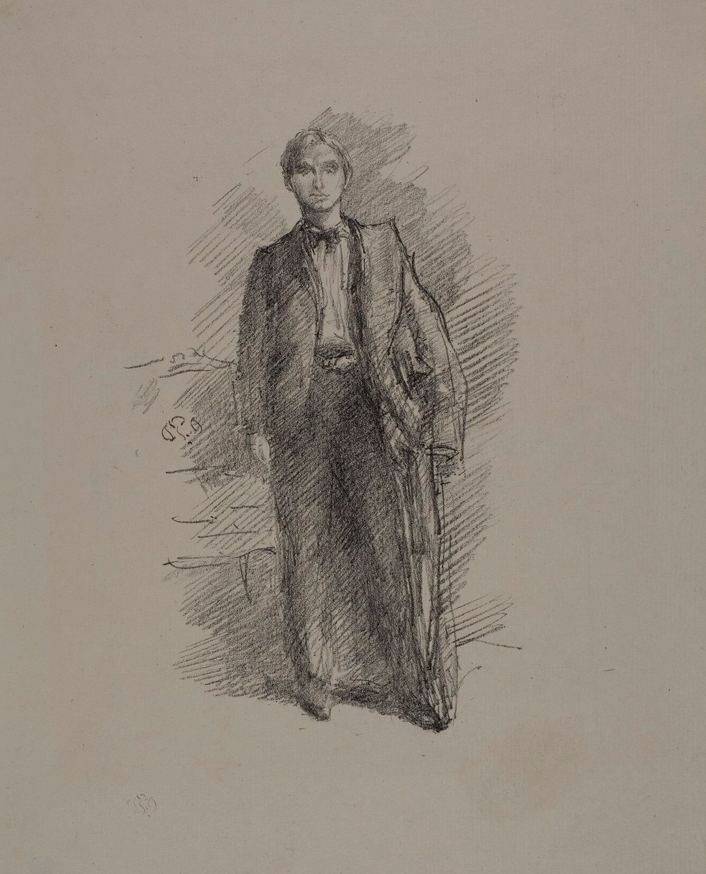Porträttstudie: Herbert C. Pollitt av James Abbott McNeill Whistler