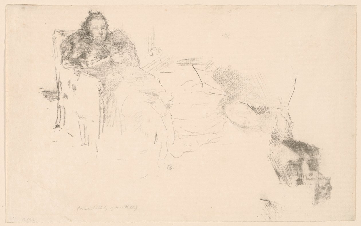 Porträttstudie: Mrs Philip, nr 4 [Studier av Philips] av James Abbott McNeill Whistler