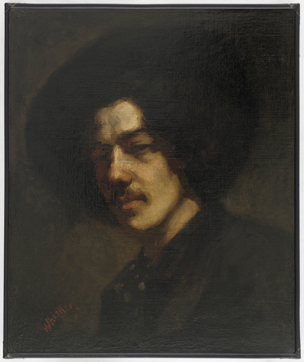 Porträtt av Whistler med en hatt av James Abbott McNeill Whistler