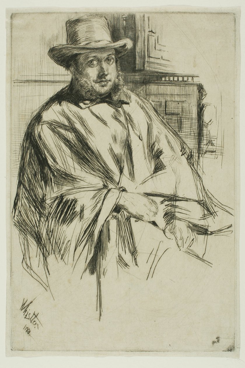 Porträtt av en man av James Abbott McNeill Whistler