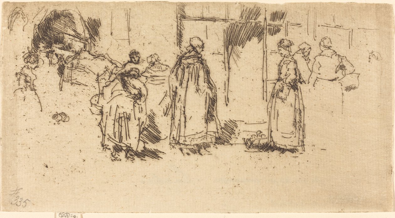 Fjäderfämarknad, Loches av James Abbott McNeill Whistler